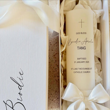 Baptism Candle & Box Set