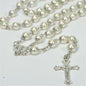 Rosary - White Pearl & Silver